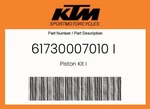 Ktm Genuine Piston Kit - 61730007010 New. Price: $550.89.