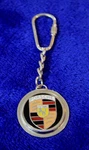 Single Sided Porsche Key Ring Chain Accessory Crest Fob Used. Price: $28.00.