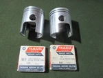 Yamaha YDS3C Pistons & Rings Set 1.00 O/s Nos 156-11638-00 156-11610-40 New. Price: $211.65.