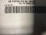 Performance - KB266.010.3 Cast Piston Kit (80CI., Domed), .010IN. Oversize New. Price: $200.00.