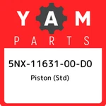 5NX-11631-00-D0 Yamaha Piston (std) 5NX1163100D0, New Genuine Oem Part. Price: $156.65.