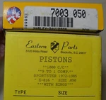Eastern Pistons & Ring Set #22257-73A Size .050 1000CC Sportsters 1972-85 New. Price: $125.00.