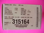 Je Pistons 2013 Thru 2016 Honda CRF450R 5MM+ Bore 12.5:1 Kit 315164 New. Price: $198.00.