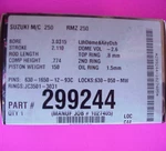 Je Pistons 2010 Thru 2018 Suzuki RM-Z250 Standard Bore 13.5:1 Kit 299244 New. Price: $198.00.