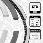 Piston Ring Set Vw Audi Seat 2,0 03L198151A Bmm Brc Caga Cagb Cagc Caha Cahb Bmp New. Price: $14.34.