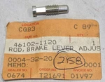 New Genuine Kawasaki Kx 80 125 250 500, KDX200 Brake Lever Rod Oem 46102-1120. Price: $24.98.