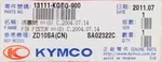 Kymco Piston Pin Part Number 13111-KGBG-900 New. Price: $14.99.