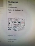 Cycle Craft Big Bore Kit Evo Xl 1200 Part #DS-750745 1986-1990 New. Price: $150.95.