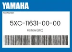 Yamaha Genuine Piston (std) 5XC-11631-00-00 New. Price: $116.79.