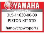 Yamaha Oem Part 3L5-11630-00-00 Piston Kit Std New. Price: $135.99.