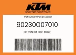Ktm Genuine Piston Kit 390 Duke - 90230007010 New. Price: $332.41.