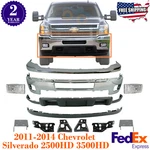 Front Bumper Chrome + Valance Brackets For 2011-2014 Silverado 2500HD 3500HD New. Price: $1142.45.