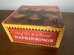 Rustic Metal Woodland Bear Moose Fish Animals Napkin Rings Set Of 6 New. Price: $14.54.