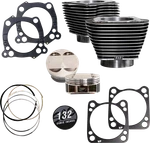 S&s Cycle 132" Cylinder Kit - 4.500" Stroke Black Granite W/highlighted Fins New. Price: $1643.95.