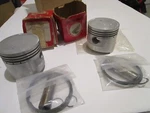 Nos HONDA1969-72 CB750 K0 K2 Pistons +rigs Set .25 Oversize Pn: 13102-300-020 New. Price: $299.99.