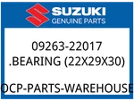 Suzuki Oem Part 09263-22017 Bearing, Pivot (22X29X30) New. Price: $23.38.
