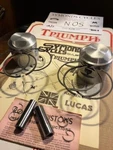 Nos .030 Piston Triumph 650 T120R TR6R TR6C T110 Usa New. Price: $379.99.