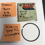 Oem Yamaha Piston Ring 445-11610-20 New But Missing Parts As. Price: $15.00.